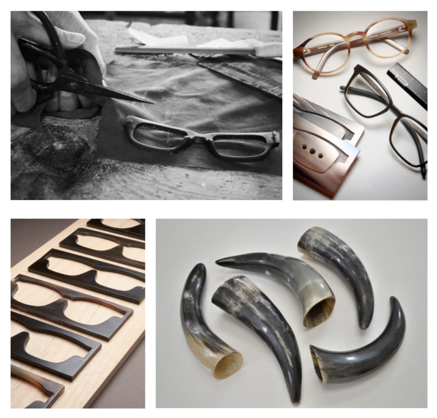 A collage of eyeglasses with their minerals