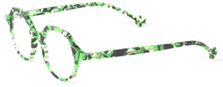 l.a. Eyeworks green black and white apple tart quill frames